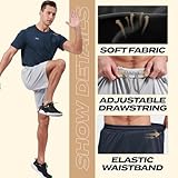 5 Pack Athletic Gym Mens Shorts - Workout Black Quick Dry Basketball Shorts with Pockets for Running Casual Activewear