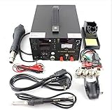 SAIKE 909D 3 in 1 rework Station with hot air Gun,SMD Soldering Iron Repair Welding Station