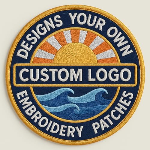 Custom Personalized Logo Embroidered Patches, Any Shape Iron On Sew On Hook and Loop Patch, Custom Image Text Logo Patches, Patch for Backpacks, Jacket, School, Team, Group