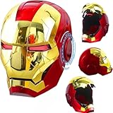 Iron-Man Helmet, 2025 New Iron-man Mask with Jarvis Voice & Remote&Touch Controlled Open/Close, (RED)