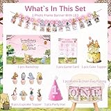 Classic Winnie 1st Birthday Decorations - 117 Pcs Vintage Girl Theme, Includes Winnie Decorations