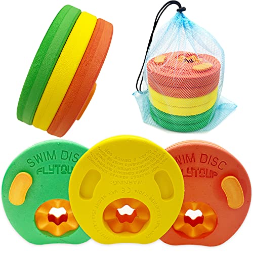 Famiredo Kids Swimming Armbands Arm Float Discs for Pool, EVA Foam Floating Sleeves, Arm Float Rings Kids Pool Swimming Supplies (6 pcs/Set)