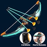 JOYIN Kids Bow and Arrow Set, LED Light Up Archery Toy Set with 9 Suction Cup Arrows, Target & Arrow Case, Indoor and Outdoor Hunting Play Gift Toys for Kids, Boys & Girls Ages 6-12