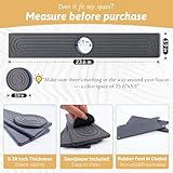 Faucet Mat for Kitchen Sink with Coaster, 24'' Long Diatomite Sink Splash Guard Draining Mat, Quick Drying Stone Sink Tray, Water Absorbent Soap Sponge Holder for Bathroom, Gift for Women, Dark Gray