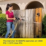 Kärcher Pressure Washer K1900PS, Max 2375 PSI, 3 Spray Nozzles, Detergent Tank, For Cars, Driveways, Siding, Patios, 1.46 max. GPM