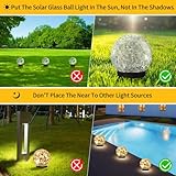 JKIMK Solar Globe Lights Outdoor Waterproof-Solar Balls for Garden-Cracked Glass Ball Solar Lights Outdoor-Solar Orbs for Outside-Outdoor Decorations for Patio and Yard Lawn Backyard Decor