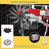 TROPOW Electric Hoist 880lbs, Auto Lifting Cable Hoist with 12m Rope, Wireless Remote Control, 110V Winch Crane for Garage, Ceiling, and Warehouse