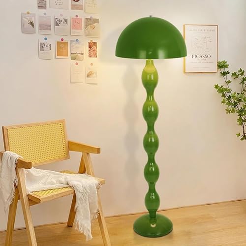 Kariosid Mushroom Floor Lamp,59in Modern Cream Style Led Floor Light,Green Minimalist Floor Lamps for Living Room,Bedroom,Office,Dining Room,Children's Room(Bulb not Included)