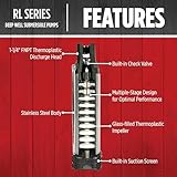 Red Lion RL12G15-3W2V 4-inch Submersible Deep Well Pump, 1-1/2-HP, 12 GPM, 3-Wire, 230-Volt, Steel, 14942408