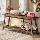 Tribesigns 70.86-Inch Console Table for Entyrway, Farmhouse 2-Tier Entry Entrance Table, Narrow Long Sofa Table Behind Couch, Rustic Brown