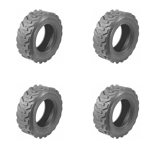 4 Tires HORSESHOE 27X10.50-15 12PLY LRF R-4 Skid Steer Loader Tubeless Tire w/Rim-Guard Heavy Duty F Load 27X10.5-15 NHS R4 SKS1 L2/G2 T168
