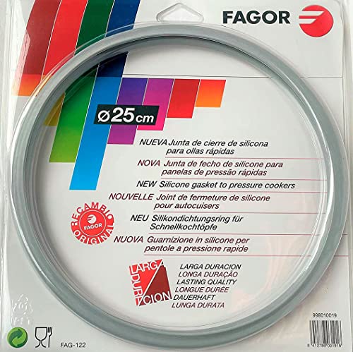 Anakel Home Fagor Pressure Cooker Rubber Replacement M18804554 Compatible with Fagor Pressure Cooker with Interior Diameter of 9.84 inches | Silicone, Ø9.84 in, Gray