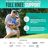 MODVEL ELITE Knee Brace for Women & Men with Side Stabilizers, Patella Gel Pads Brace for Meniscus Tear for Maximum Knee Pain Support - ACL Knee Braces for Running, Workout, Arthritis & Joint Recovery