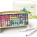 Arrtx Markers Alcohol Markers ALP 90 with Dual Tips, Permanent Art Marker Pen for Artist Adults Coloring, Drawing, Comic, Anime, Manga, Illustration, Painting, Sketching,Gift Package