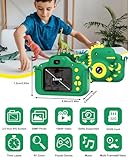 Kids Camera, Dinosaur Toddler Digital Camera for Ages 3-12 Boys Girls Childrens, Christmas Birthday Gifts, Selfie 1080P HD Video Camera for 3 4 5 6 7 8 9 Years Old Boys Girls Toys Gifts