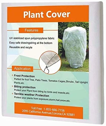 Agfabric Freeze Protection Plant Cover 1.5oz 144"x96" Winter Plant Protection Shrub Jacket,Frost Blankets for Garden/Trees,White