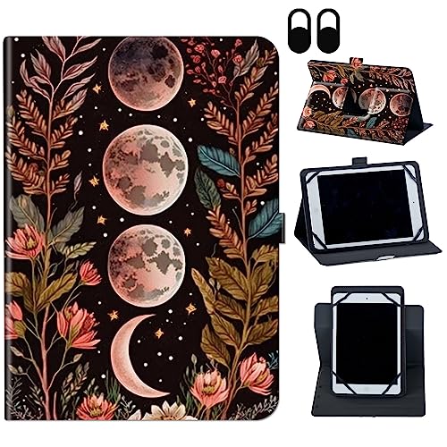 Case for TECLAST T40 Plus / T40 Pro 10.4 inch Android 11 Tablet,360 Degree Rotating Case Protective Cover,Crescent Pink Flower
