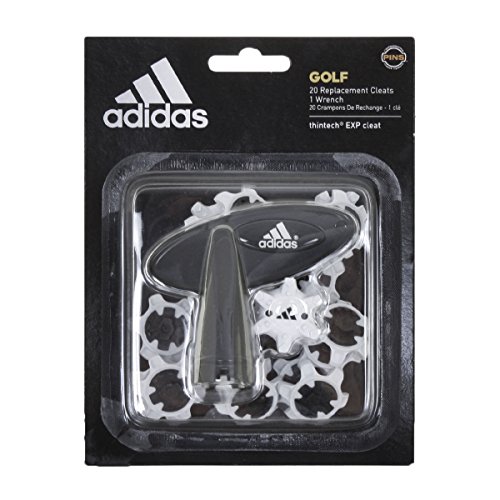 adidas 2017 Golf ThinTech® EXP Cleat 20 Pins Pack Golf Shoe Spikes + Free Wrench White