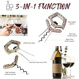 KERHAND 3 in 1 Ah-So Wine Opener & Wine Cork Opener,Ah So Wine Opener for Connoisseurs to Remove The Older and Fragile Wine Corks,Ah So Corkscrew Wine Bottle Opener (Copper)