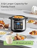 COMFEE’ 16 in 1 Electric Pressure Cooker Instant Multi Cooker Olla de Presion Non-Stick Pot Yogurt Maker Rice Cooker Slow Cooker Sauté Steamer 8 Quarts Stainless Steel