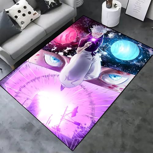 Anime Rug Thickened Non-Slip Cartoon Manga Carpet Large Sizes Area Rugs Door Mats for Bedroom Living Room Gaming Room 24x36 inch