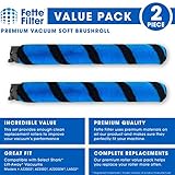 Fette Filter - 1483FC2000 Soft Brush Roll Replacement Set Compatible with Shark Vertex & Rotator Upright Vacuum. Compare to Part #1483FC2000 - Pack of 2