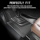 AOMSAZTO Floor Mats for 2011-2018 Porsche Cayenne, Heavy Duty TPE All Weather Protection Car Floor Mats, 1st & 2nd Row Full Set Rubber Floor Liners, Anti Skid Car Mats, Black