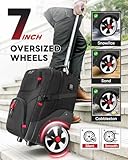 MATEIN Rolling Bag with Wheels, 17 Inch Extra Large Laptop Roller Backpack for Adults with Anti Theft Lock & USB Charging Port, Water Resistant Wheeled Bag Carry On Luggage for Teacher Work Travel Men