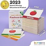 LearnWorx 101 Baby Flash Cards for Toddlers 1-3 | Award Winning First Words Toddler Flash Cards | Speech Toys Help Learn Objects, Numbers & Play Games - Big Toddler Learning Flashcards Preschool Kids