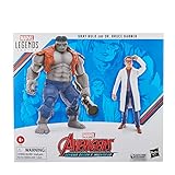 Marvel Legends Series Gray Hulk and Dr. Bruce Banner, Avengers 60th Anniversary Collectible 6 Inch Action Figures, 6 Accessories