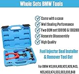 Fuel Injector Install and Remove Tool, Oil Seal Remover Installer Tool Kit Compatible for BMW N55 N63 S55 S63 B38 B48 Automotive Engine Timing Tool Kit with 2 Aid Sets