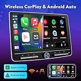 Wireless CarPlay Double Din Car Stereo 10 Inch Touchscreen with Android Auto 8 Core 2G+32G Detachable Floating Car Radio Bluetooth AM FM GPS Navigation WiFi Car Play Touch Screen 2 Din Android 12