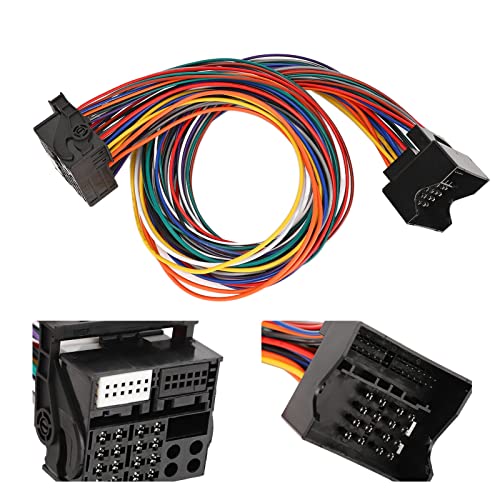 LOCADENCE 40 Pins Car Radio Wire Cable, Universal Stable Performance Auto Car Radio Adapter Cable Harness Wire for Car Radio Model with PQ Plug (60CM)
