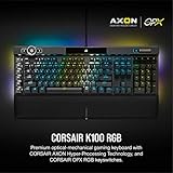 Corsair K100 RGB Optical-Mechanical Wired Gaming Keyboard - OPX Switches - PBT Double-Shot Keycaps - Elgato Stream Deck and iCUE Compatible - QWERTY NA Layout - Black