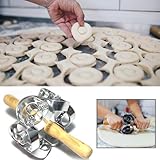 1PC Doughnut Cutter- High quelity Donut Cookie Cutter, Stainless Steel Mold with Handle | Revolving Donut Cutter Maker, Cookie Cutters, Mold Pastry Dough Baking Roller, 14x6.9cm