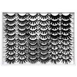 30 Pairs 20MM False Eyelashes Wholesale 6 Styles Mixed Lashes 8D Fluffy Volume Dramatic Faux Mink Eyelashes Pack