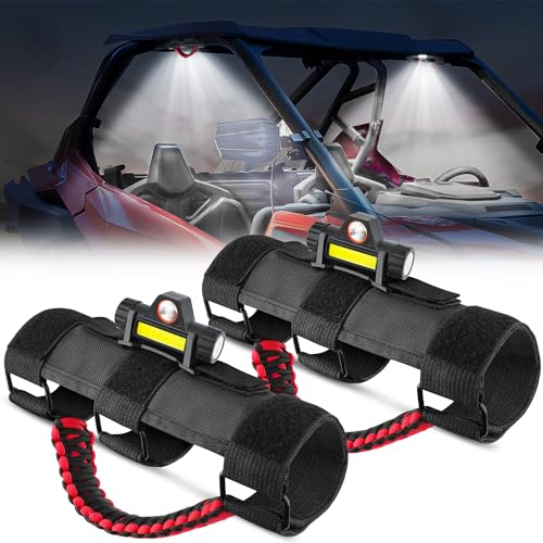 Nilight UTV Dome Light w/Grab Handle Universal 1.75”-2.0” Roll Bar Mount LED Interior Lights Spot Flood Combo Beam for ATV Can-Am Polaris RZR Buggy Golf Off-Road Vehicle