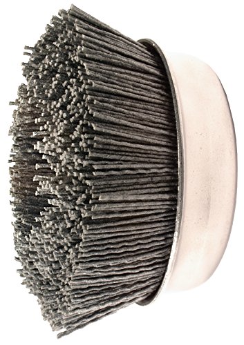 PFERD 83813 M-Brad Abrasive Filament Cup Brush, Silicon Carbide Grain, 4" Diameter, 5/8-11 Thread, 0.040 Wire Size, 6000 RPM, 80 Grit