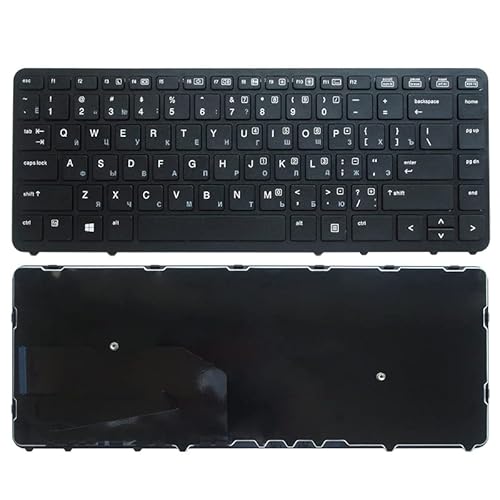 YANHAO [Laptop Keyboard] Russian Replacement Keyboard for HP Elitebook 840 G1 G2 850 G2 RU No Backlight [Easy Installation] (Color : NO Backlit rocker-01)