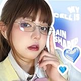 TJUTR Fashion Clear Glasses Non Prescription Fake Glasses for Women Blue Light Blocking Rectangle Metal Glasses Frame