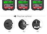 HT107B LCD Display Socket Tester with VoltageTest GFCI US Socket Tester