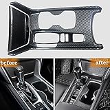 LEXLEY 2Pcs Carbon Fiber Style Gear Shift Frame Console Panel Trims Cover Cup Holder Decor Decal Compatible with Honda Accord 2018 2019 2020 2021 2022,Not Fit Hybrid (With gear lever)