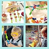 48 Piece Suction Cup Toys Construction Set, Silicone Building Blocks DIY Blocks Toys - Sucker Toys are Fun Bath Toys,Sensory Toy for Toddlers 3 Year Old Boys and Girls