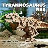 UGEARS Wooden 3D Puzzles for Adults - Tyrannosaurus Rex Dinosaur Model Kit Craft Kits for Adults Women and Men - 3D Wooden Dinosaur Automaton Models for Adults to Build Wood Puzzles Adult - 249 Pcs