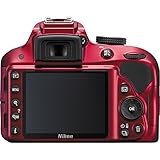 Nikon D3300 24.2 MP CMOS Digital SLR with Auto Focus-S DX NIKKOR 18-55mm f/3.5-5.6G VR II Zoom Lens (Red)