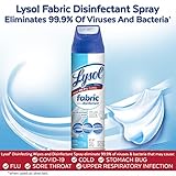 Lysol Fabric Disinfectant Spray, Sanitizing and Antibacterial Spray, For Disinfecting and Deodorizing Soft Furnishings, Sundrenched Linen 15 FL. Oz (Pack of 3)