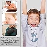 Chew Necklaces for Sensory Kids, 6 Pack Fox and Dinosaur Silicone Chewing Necklace for Boys and Girls with Autism, ADHD, SPD, Sensory Chewy Toys for Autistic Children Reduce Anxiety Fidgeting