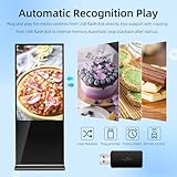 QIXZOCV 55 Inch 4K Digital Signage Display Kiosk, LCD Screen Indoor Floor Standing Advertising Displays, Android System Commercial Totem with Custom Service, Vertical Poster with Auto Media Player