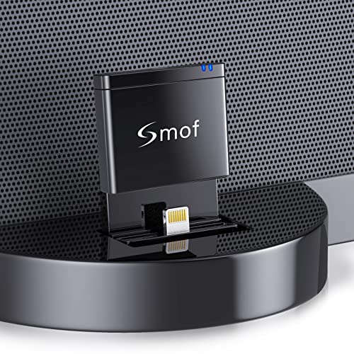Smof 8 Pin Bluetooth Adapter Receiver Only for Bose Sounddock III/XT, Philips DS1155B/93, Philips AJ7260D/93, JBL MS302GM, Yamaha TSX-14, iHome IPL8BN, Zeppelin Air C Bowers Wilkons, RSR DS406BT