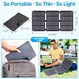 30W Portable Solar Panel for Outdoor Camping,Wireless 4-in-1 Sensor CO2 Temp Humidity AQI,IP65 ETFE Solar Panel Kit,Foldable DC 5521/USB-A/Type-C for Hiking iPhone Pad Laptop RV,Ideal Gifts for Travel